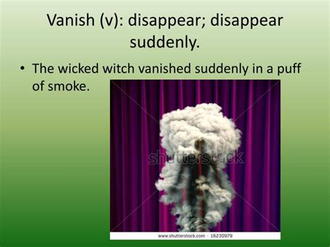 disappears vanishes changes into vapor word hike|Meaning of vanish/go up/disappear in a puff of smoke in English.